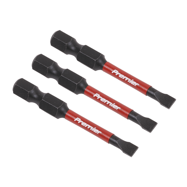 Slotted Impact Power Tool Bits 4.5 x 50mm 3pc