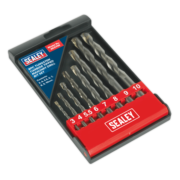 Tungsten Carbide Tipped Masonry Drill Bit Set 8pc