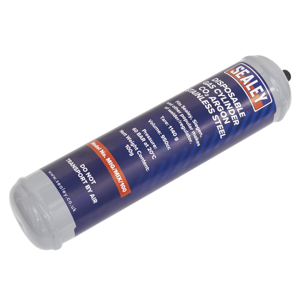 Disposable Carbon Dioxide/Argon Gas Cylinder 100g