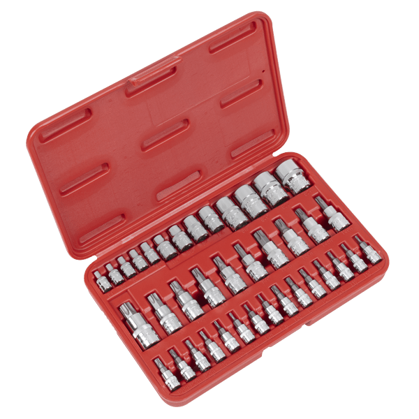 TRX-Star* Socket & Security Socket Bit Set 1/4", 3/8" & 1/2"Sq Drive 38pc