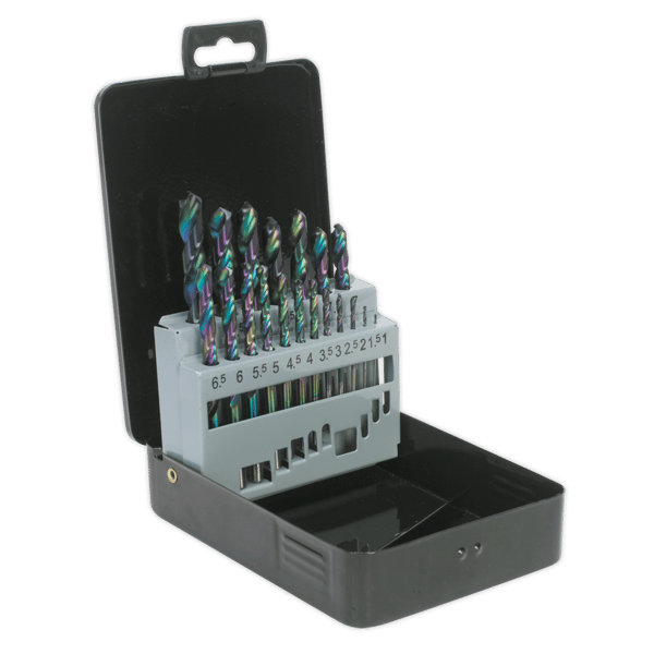 Siegen HSS Edge Ground Drill Bit Set 19pc - DIN 338
