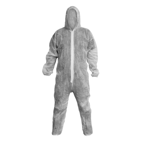 Disposable Coverall, White - Large