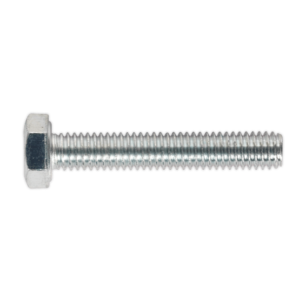 8.8 Zinc Plated HT Setscrew M6 x 35mm, DIN 933 - Pack of 50