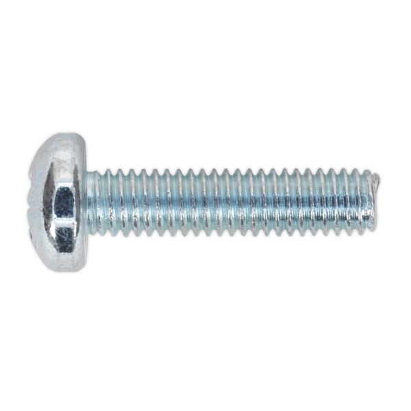 Zinc Plated Pan Head Pozi Machine Screw M6 x 25mm, DIN 7985Z - Pack of 50