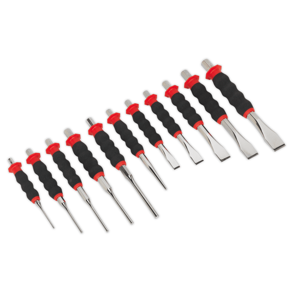 Sheathed Punch & Chisel Set 11pc