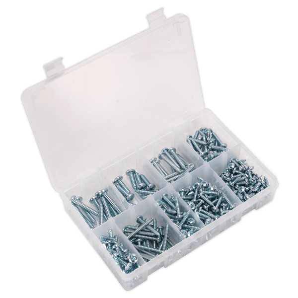 Zinc Plated Self-Tapping Pan Head Pozi Screw Assortment 305pc - DIN 798CZ
