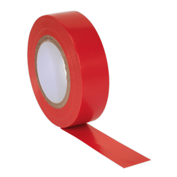 PVC Insulating Tape 19mm x 20m, Red - Pack of 10