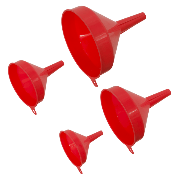 Economy Fixed Spout Funnel Set 4pc