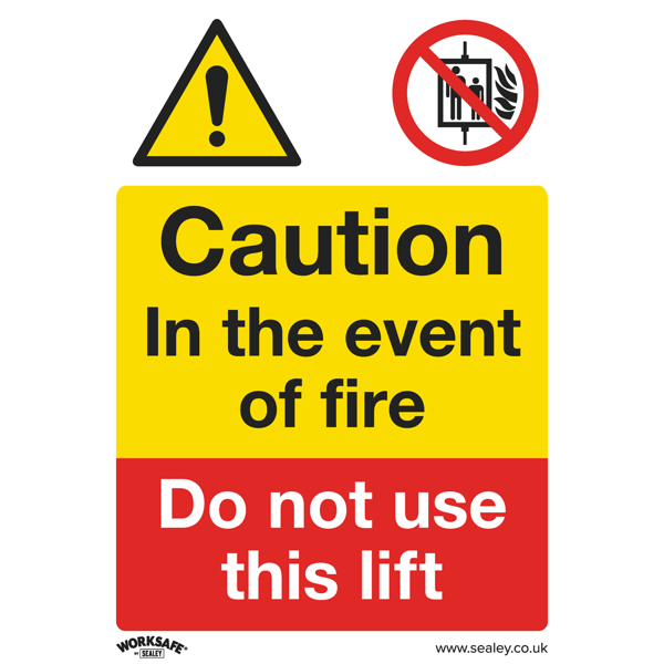 Caution Do Not Use Lift Safety Sign - Self-Adhesive Vinyl