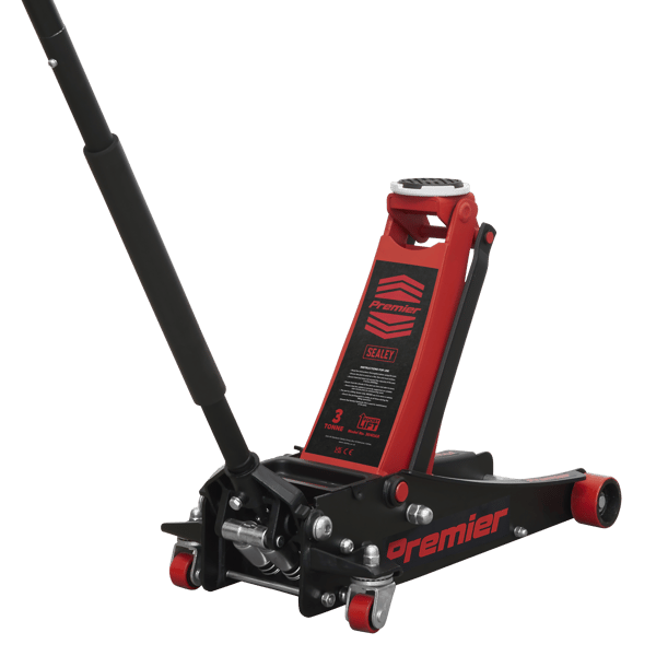 Low Profile Trolley Jack with Rocket Lift 3 Tonne - Red