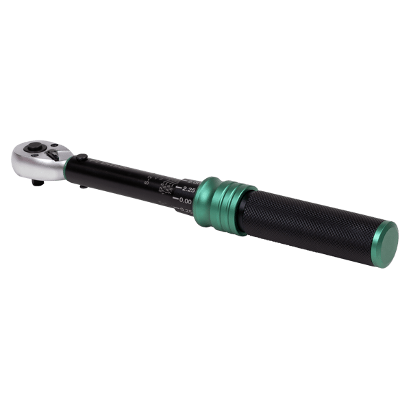 Torque Wrench Micrometer 1/4"Sq Drive Calibrated 5-25Nm - Premier Black