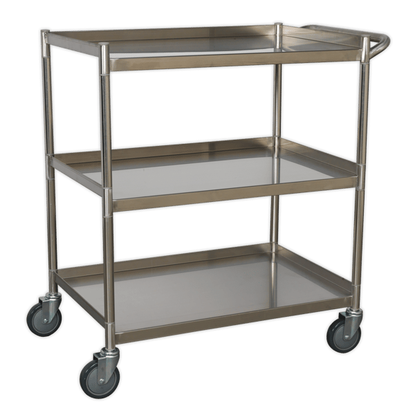 Stainless Steel Workshop Trolley 3-Level