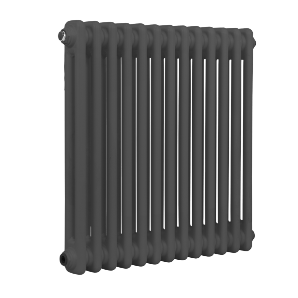 Baridi Horizontal Traditional 2 Column Radiator 600 x 607mm – Anthracite