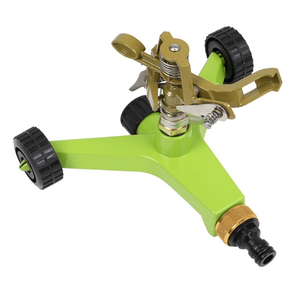 Pulsating Sprinkler with Metal Wheeled Base