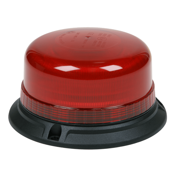 Warning Beacon with Bolt Fixing 3 x 6.5mm 36W SMD LED 12/24V - Red