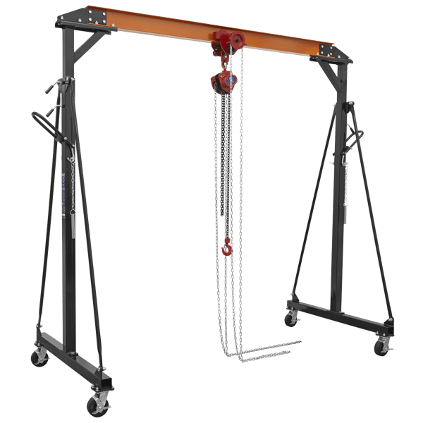 Portable Adjustable Gantry Frame with Geared Trolley Combo 1 Tonne