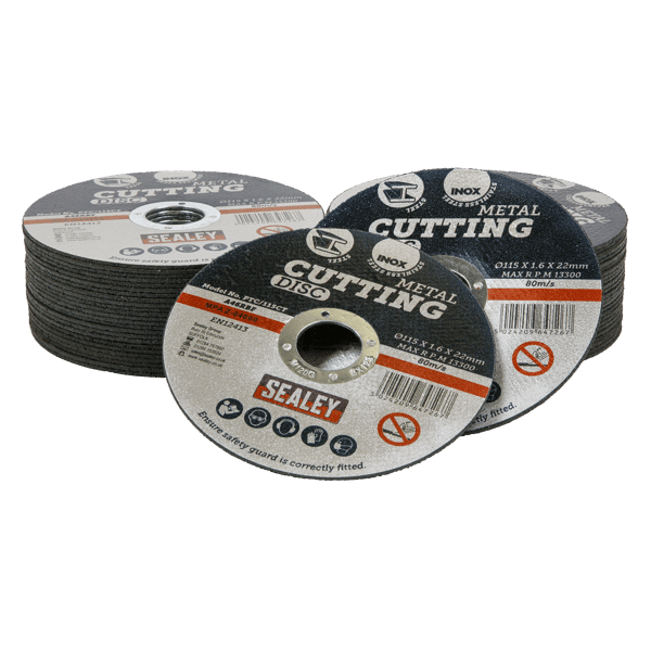 115 x 1.6mm Cutting Disc 22mm Bore - Pack of 50