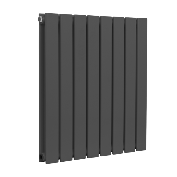 Baridi Horizontal Radiator Contemporary Double Flat Panel Design 600 x 560mm – Anthracite