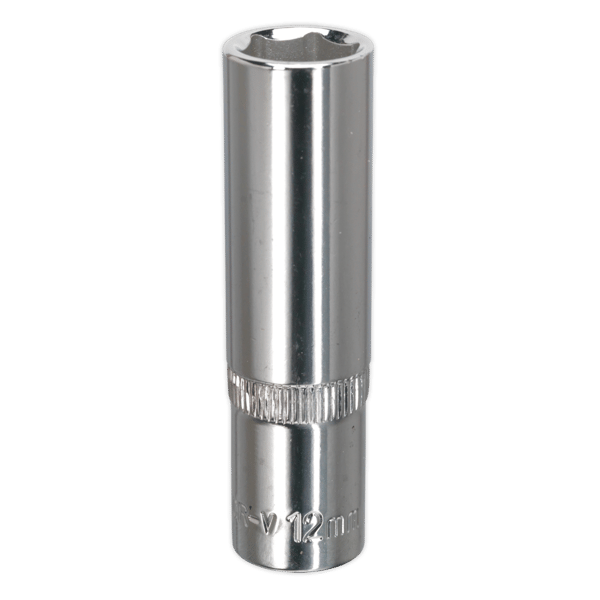 Fully Polished Deep Socket 3/8"Sq Drive 12mm