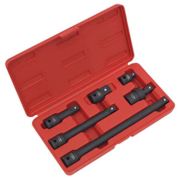 Impact Adaptor & Extension Bar Set 1/2"Sq Drive 6pc