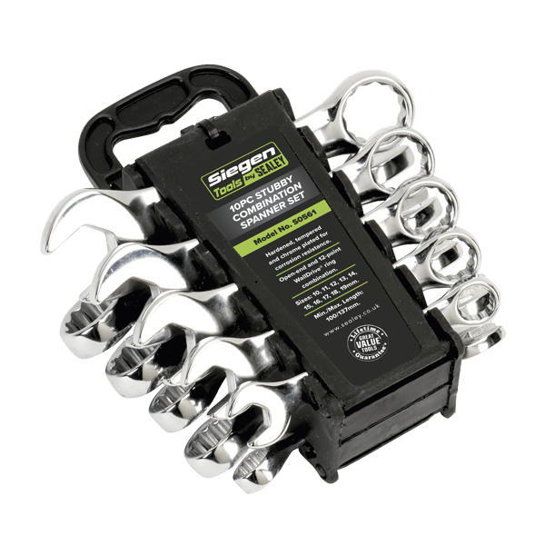 Siegen Stubby Combination Spanner Set 10pc