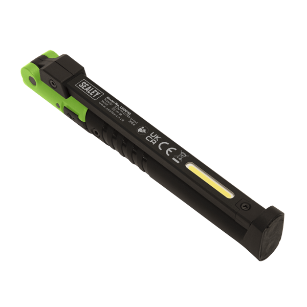 Rechargeable Slim Folding Pocket Light 2 COB & 1 SMD LED - Green
