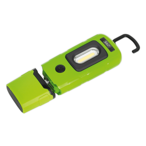 Rechargeable 360 deg Inspection Light 3W COB & 1W SMD LED - Green