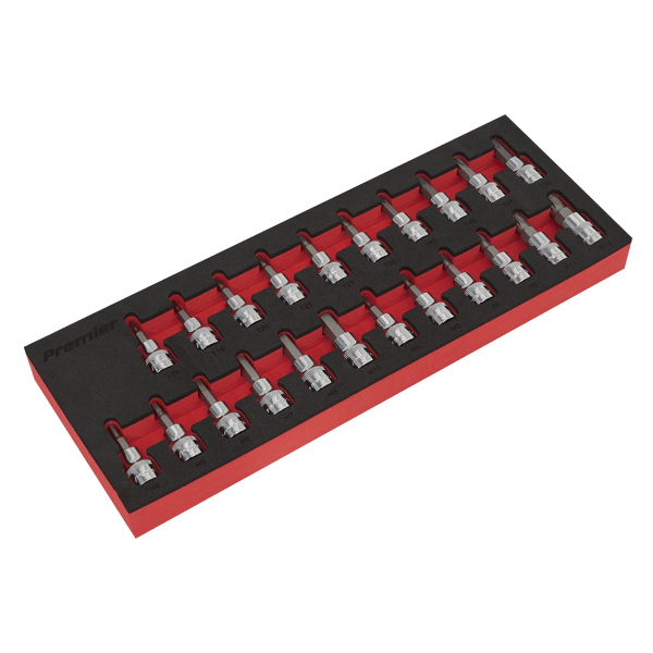 TRX-Star*/Hex/Spline Socket Bit Set 3/8"Sq Drive 22pc