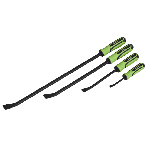 Siegen Heavy-Duty Angled Pry Bar Set with Hammer Cap 4pc