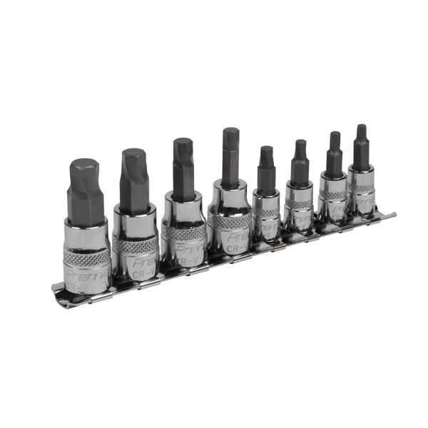 Imperial Lock-On(TM) Hex Socket Bit Set 1/4" & 3/8"Sq Drive 8pc