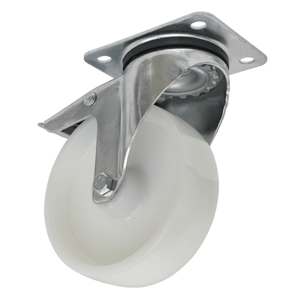 125mm Castor Wheel with Swivel Plate & Total Lock