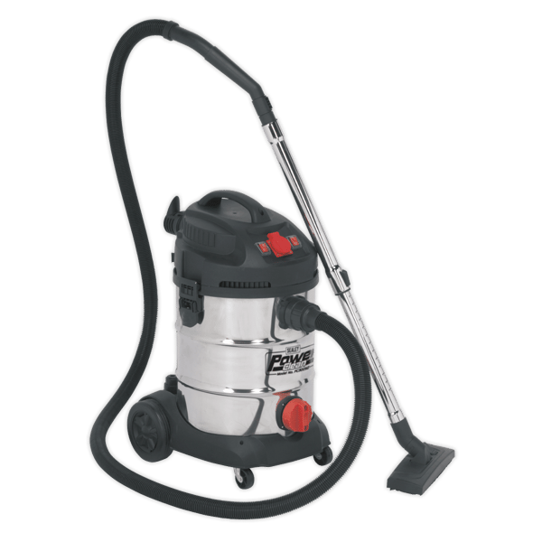 Industrial Vacuum Cleaner Stainless Steel Drum Auto Start 30L 1400W/230V