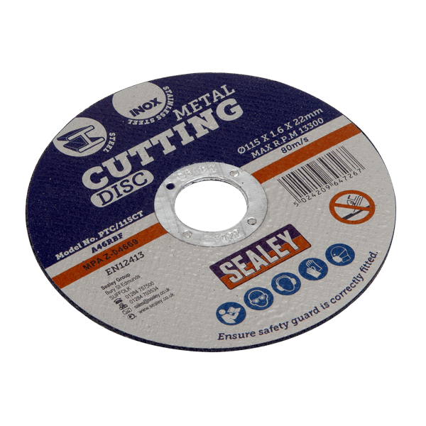 115 x 1.6mm Cutting Disc 22mm Bore