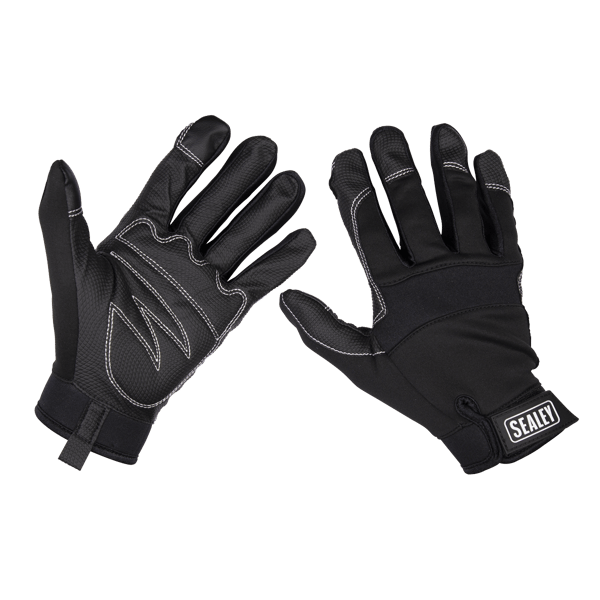 Light Palm Tactouch Mechanic's Gloves (9) - Large