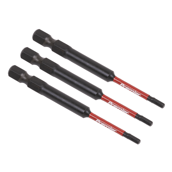 Hex Impact Power Tool Bits 2.5 x 75mm 3pc