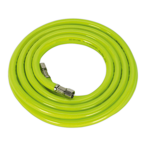 High-Visibility Air Hose with 1/4"BSP Unions 5m x 8mm