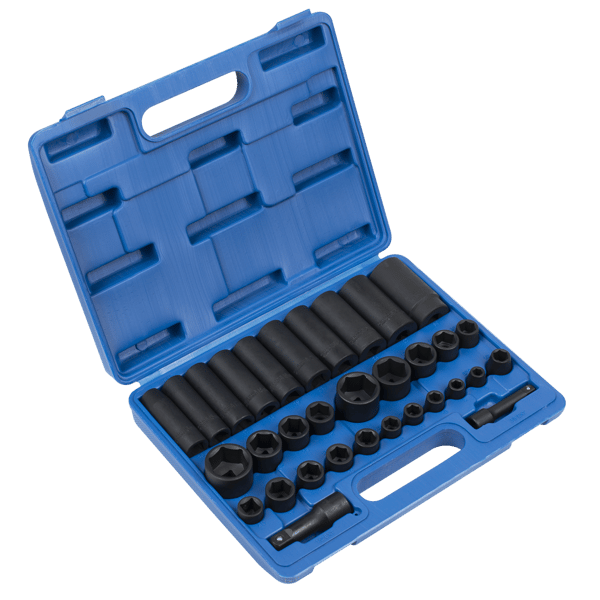Metric/Imperial Impact Socket Set 3/8" & 1/2"Sq Drive 32pc