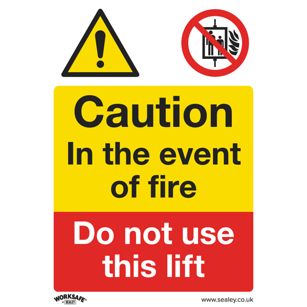 Caution Do Not Use Lift Safety Sign, Rigid Plastic - Pack of 10