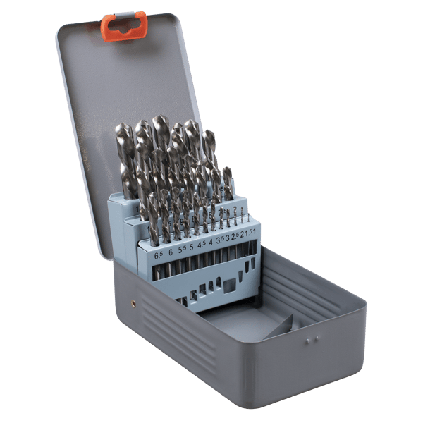 Left-Hand Spiral Drill Bit Set 25pc