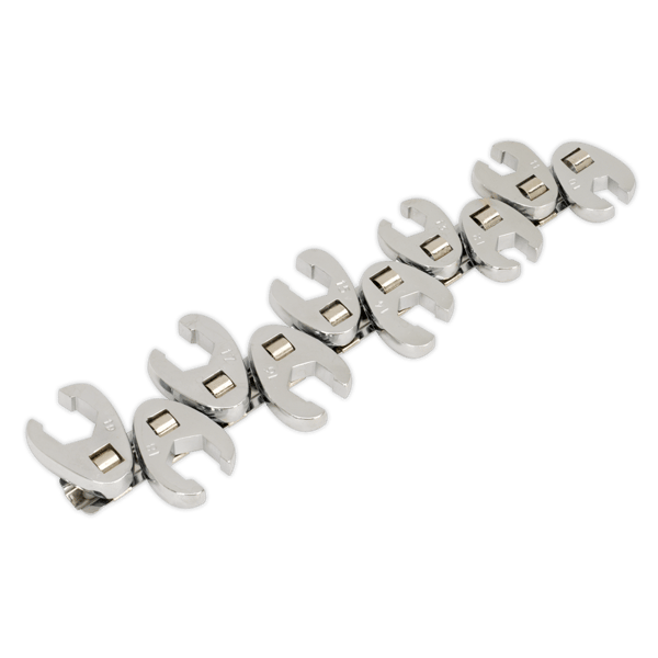 Siegen Flare Nut Crow's Foot Wrench Set 3/8"Sq Drive 10pc