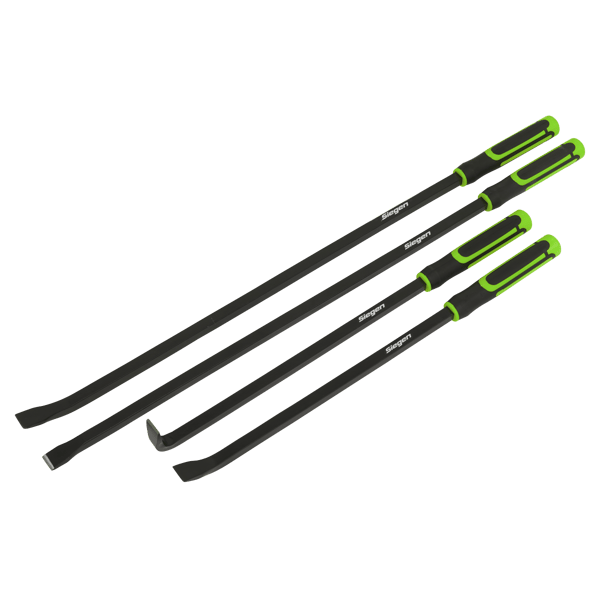 Heavy-Duty Pry Bar Set with Hammer Cap 4pc