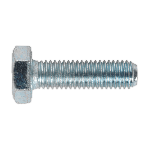 8.8 Zinc Plated HT Setscrew M10 x 35mm, DIN 933 - Pack of 25