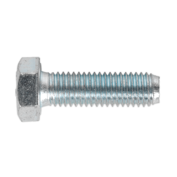 8.8 Zinc Plated HT Setscrew M12 x 40mm, DIN 933 - Pack of 25