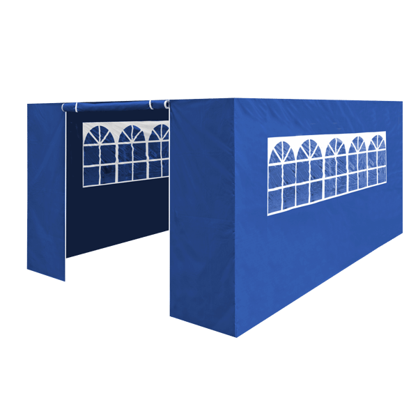 Premium Side Walls/Doors/Windows for Gazebo/Marquee, Fits 3 x 4.5m Models - Blue