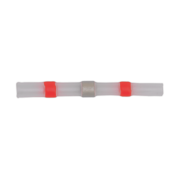 Heat Shrink Butt Connector Solder Terminal 22-18 AWG, Red - Pack of 25
