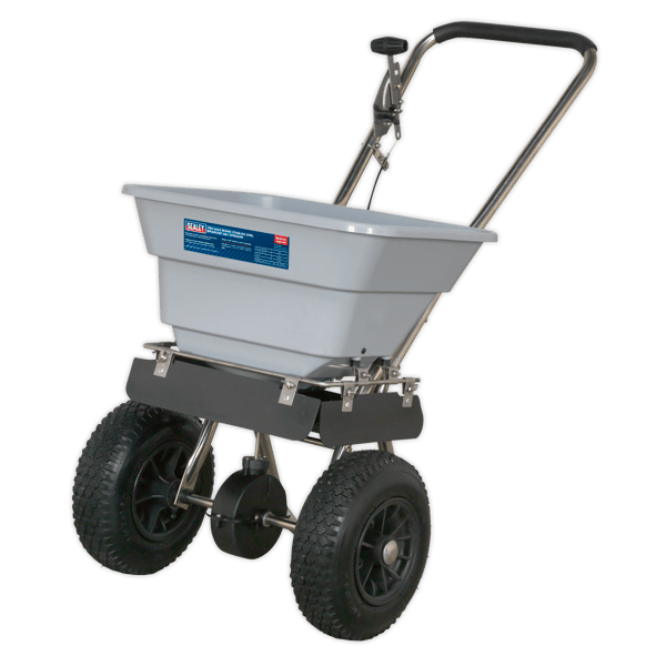 Stainless Steel Broadcast Salt Spreader 37kg Walk Behind