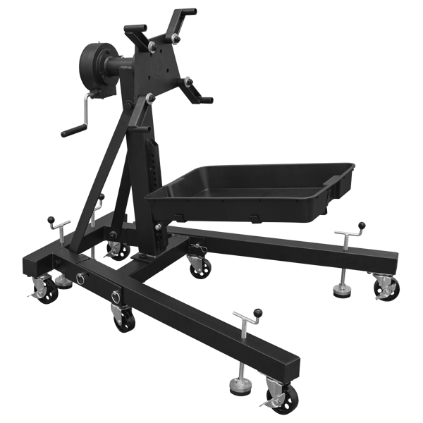 Viking Folding 360º Rotating Engine Stand with Geared Handle & Drain Pan