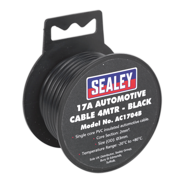 17A Thick Wall Automotive Cable 4m - Black