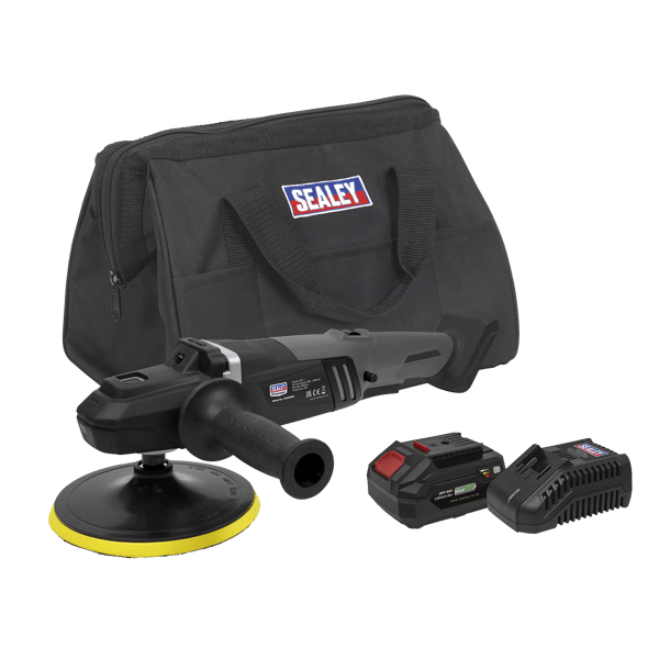 SV20 Series 180mm Brushless Cordless Rotary Polisher Kit 20V 4Ah
