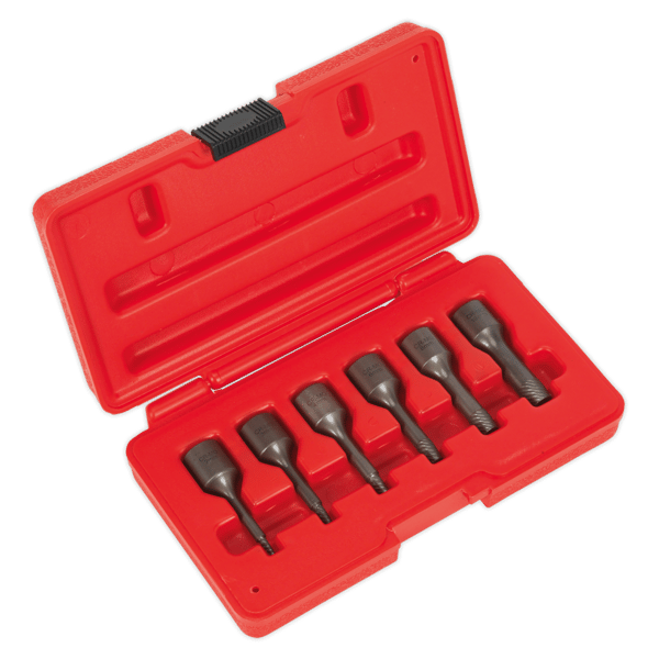 Screw Extractor Set 3/8"Sq Drive 6pc